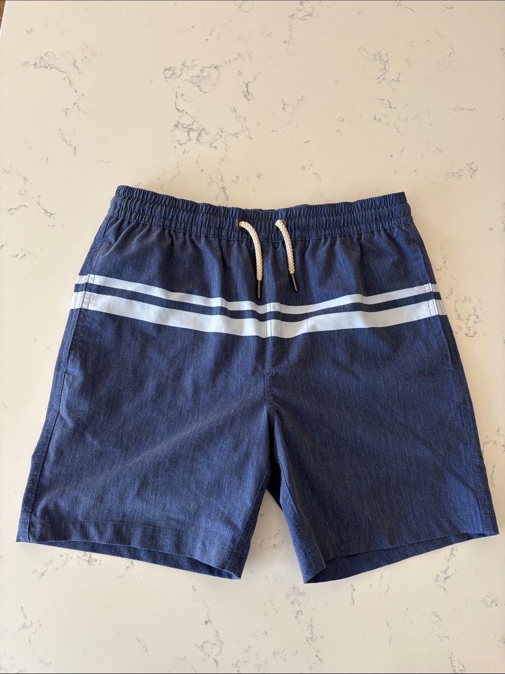 Fair Harbor Bayberry Stripe Swim Trunks lined size Boys XL